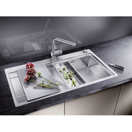 Kuchyňský dřez Blanco Divon II 5 S-IF, hedvábný lesk, levý