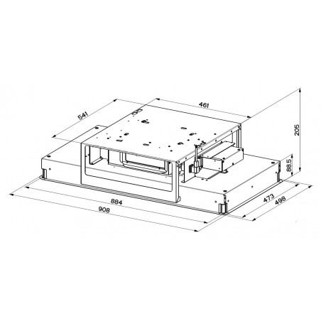 Stropní digestoř Faber High-Light X KL A91/2, nerez
