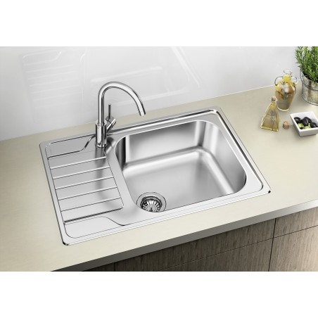 Kuchyňský dřez Blanco Dinas XL 6 S Compact Kartáčovaný, s excentrem