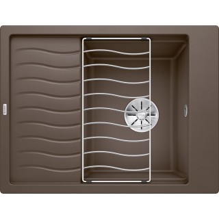 Kuchyňský dřez Blanco Elon 45 S Kávová, s odkapávací mřížkou, s excentrem