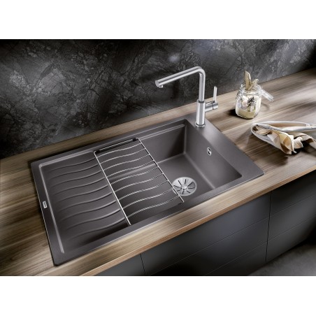 Kuchyňský dřez Blanco Elon XL 6 S Bílá, s odkapávací mřížkou a excentrem