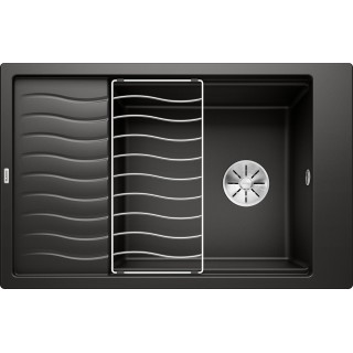 Kuchyňský dřez Blanco Elon XL 6 S Černá, s odkapávací mřížkou, s excentrem