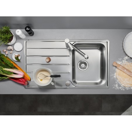 Kuchyňský dřez Blanco Lemis 45 S-IF Kartáčovaný, s excentrem