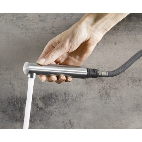 Kuchyňská baterie Blanco Lanora-S Nerez masiv kartáčovaný, beztlaková