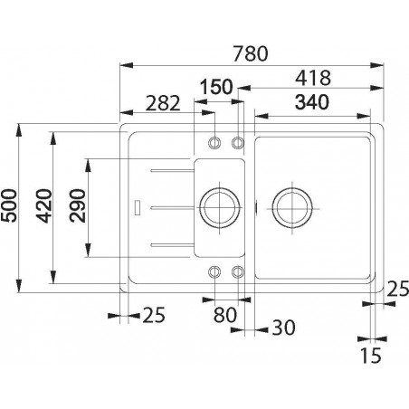 Kuchyňský dřez Franke Basis BFG 651-78 Onyx