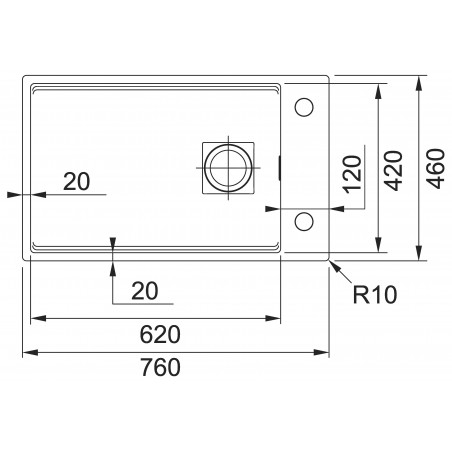 Kuchyňský dřez Franke Kubus 2 KNG 110-62 Onyx