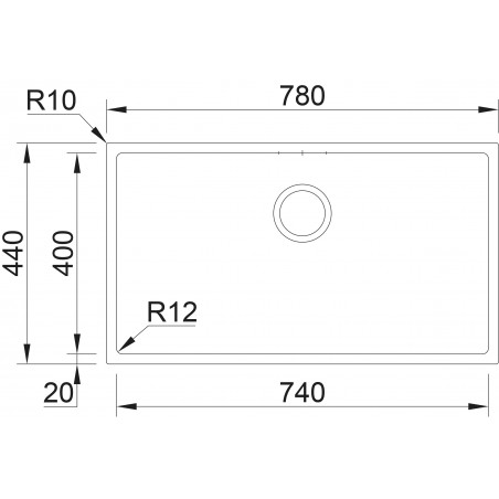 Kuchyňský dřez Sinks Box 780 RO 1,0 mm