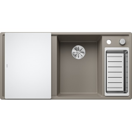 Kuchyňský dřez Blanco Axia III 6 S Tartufo, pravý, se skleněnou krájecí deskou a miskou