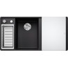 Kuchyňský dřez Blanco Axia III 6 S-F Černá, levý, se skleněnou krájecí deskou a miskou