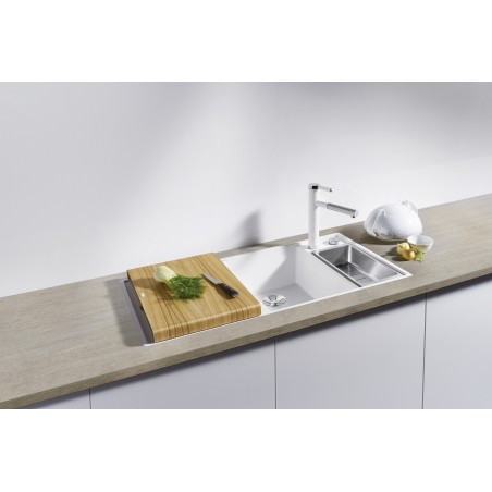 Kuchyňský dřez Blanco Axia III 6 S-F Černá, levý, se skleněnou krájecí deskou a miskou