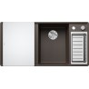 Kuchyňský dřez Blanco Axia III 6 S-F Kávová, pravý, se skleněnou krájecí deskou a miskou