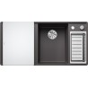 Kuchyňský dřez Blanco Axia III 6 S-F Šedá skála, pravý, se skleněnou krájecí deskou a miskou