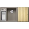 Kuchyňský dřez Blanco Axia III 6 S Tartufo, levý, s dřevěnou krájecí deskou a miskou