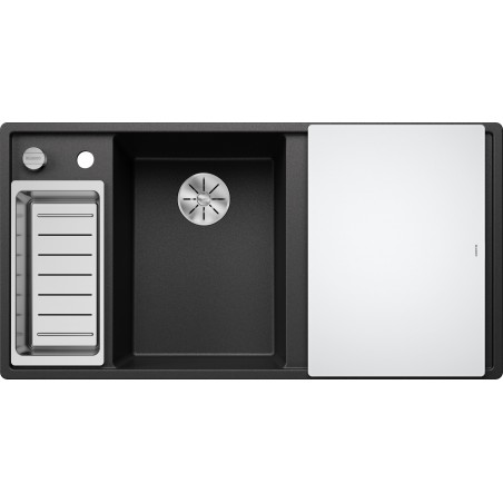 Kuchyňský dřez Blanco Axia III 6 S Antracit, levý, se skleněnou krájecí deskou a miskou