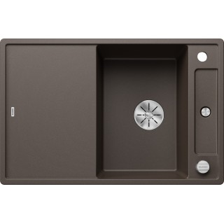 Kuchyňský dřez Blanco Axia III 45 S Kávová, se skleněnou krájecí deskou