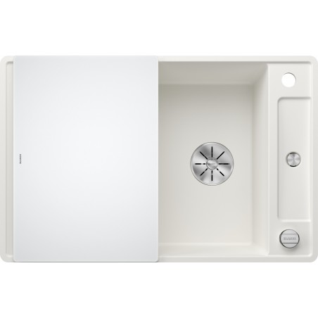 Kuchyňský dřez Blanco Axia III 45 S-F Bílá, se skleněnou krájecí deskou