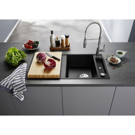 Kuchyňský dřez Blanco Axia III 5 S Černá, s dřevěnou krájecí deskou