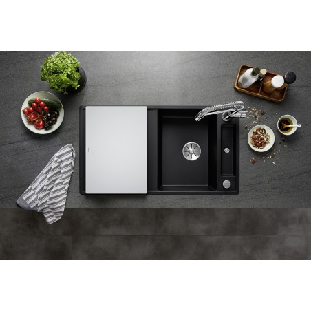Kuchyňský dřez Blanco Axia III 5 S Antracit, se skleněnou krájecí deskou
