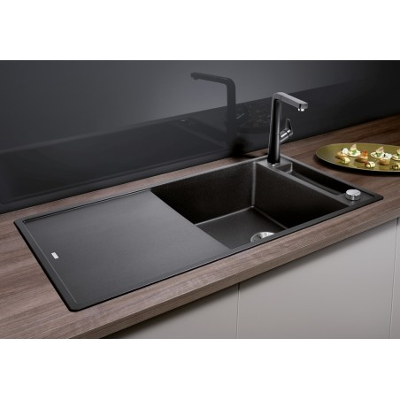 Kuchyňský dřez Blanco Axia III XL 6 S Šedá skála, s dřevěnou krájecí deskou