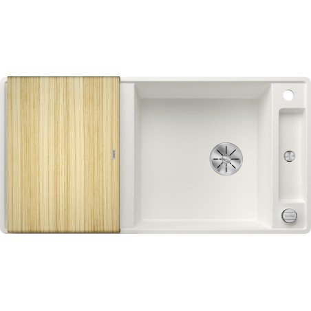 Kuchyňský dřez Blanco Axia III XL 6 S-F Bílá, s dřevěnou krájecí deskou