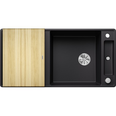 Kuchyňský dřez Blanco Axia III XL 6 S-F Černá, s dřevěnou krájecí deskou