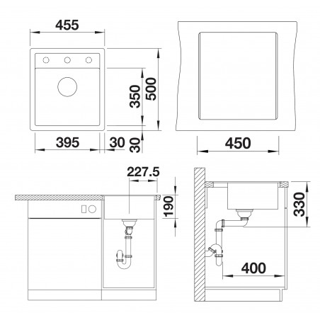 Kuchyňský dřez Blanco Dalago 45-F Antracit