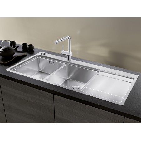 Kuchyňský dřez Blanco Divon II 8 S-IF Hedvábný lesk, levý