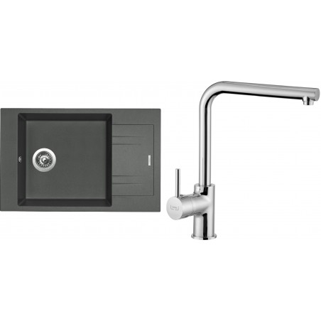 Set Sinks (dřez Vario 780 Titanium 72 + baterie Elka Chrom)