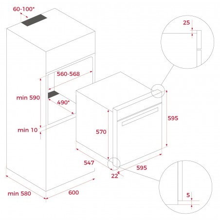 Multifunkční trouba Teka HLB 8550 SC BK Černá Multifunkční trouba Teka HLB 8550 SC BK Černá