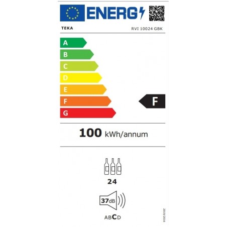 Vestavná vinotéka Teka RVI 10024 GBK Černá Vestavná vinotéka Teka RVI 10024 GBK Černá
