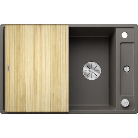 Kuchyňský dřez Blanco Axia III 45 S Šedá vulkán, s dřevěnou krájecí deskou