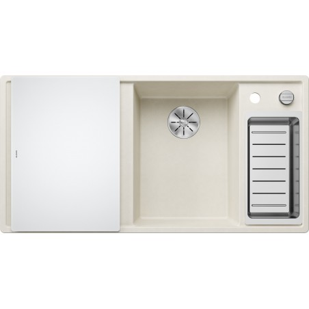 Kuchyňský dřez Blanco Axia III 6 S Bílá soft, pravý, se skleněnou krájecí deskou a miskou