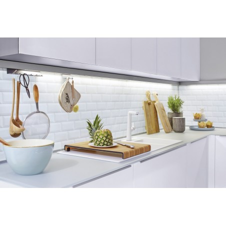 Kuchyňský dřez Blanco Axia III 6 S Šedá vulkán, pravý, se skleněnou krájecí deskou a miskou