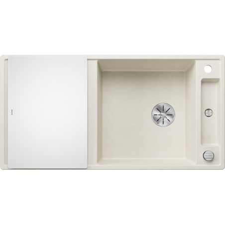 Kuchyňský dřez Blanco Axia III XL 6 S Bílá soft, se skleněnou krájecí deskou