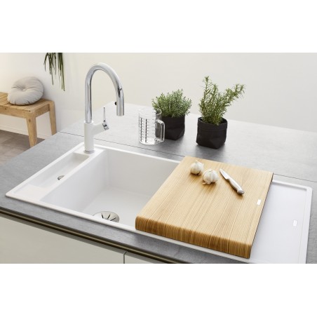 Kuchyňský dřez Blanco Axia III XL 6 S Šedá vulkán, s dřevěnou krájecí deskou