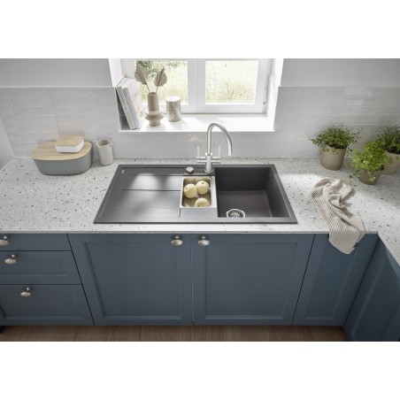 Kuchyňský dřez Blanco Metra 6 S Šedá vulkán, s excentrem a miskou