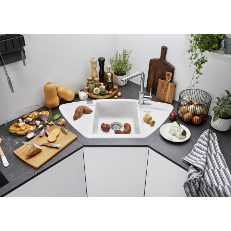 Kuchyňský dřez Blanco Zia 9 E Bílá soft, bez excentru