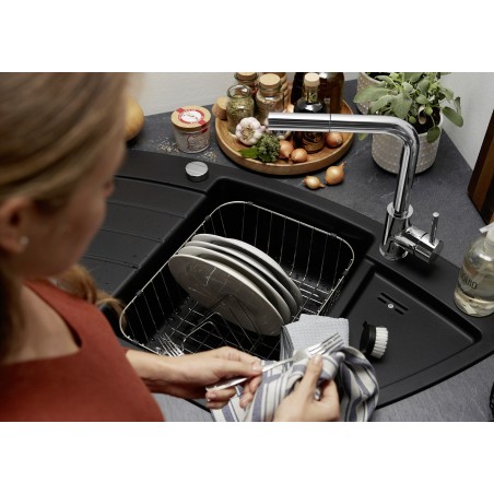 Kuchyňský dřez Blanco Zia 9 E Šedá vulkán, s excentrem