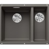 Kuchyňský dřez Blanco Subline 340/160-U Šedá vulkán, levý, bez táhla