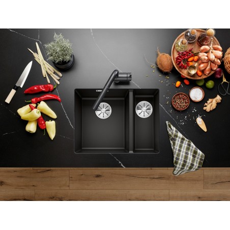 Kuchyňský dřez Blanco Subline 340/160-U Bílá soft, levý, bez táhla