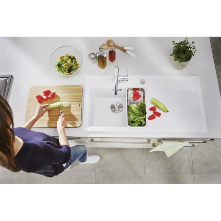 Kuchyňský dřez Blanco Zenar XL 6 S Bílá soft, levý, s excentrem
