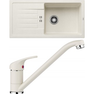 Set Blanco 11-A 25 (dřez Favum XL 6 S Bílá soft + baterie Daras Bílá soft)