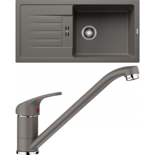 Set Blanco 11-A 25 (dřez Favum XL 6 S Šedá vulkán + baterie Daras Šedá vulkán)