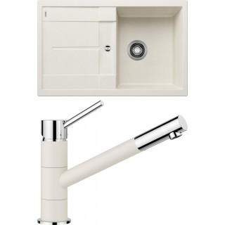 Set Blanco 09-C 25 (dřez Metra 45 S Bílá soft + baterie Kano Bílá soft)