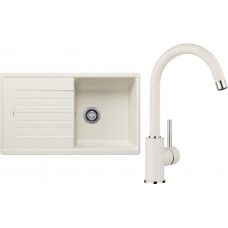 Set Blanco 10-C 25 (dřez Zia 5 S Bílá soft + baterie Mida Bílá soft)