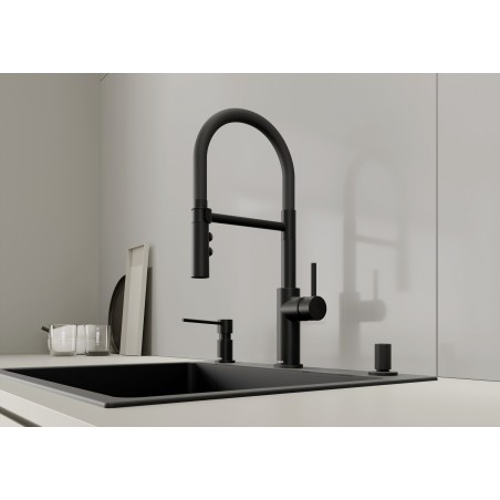 Kuchyňská baterie Blanco Catris-S Flexo Filter Černá matná