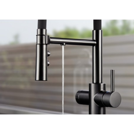 Kuchyňská baterie Blanco Catris-S Flexo Filter Černá matná