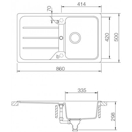 Kuchyňský dřez Schock Formhaus D-100 Croma, spodní montáž