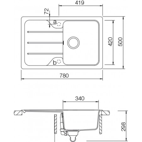 Kuchyňský dřez Schock Formhaus D-100S Croma, spodní montáž