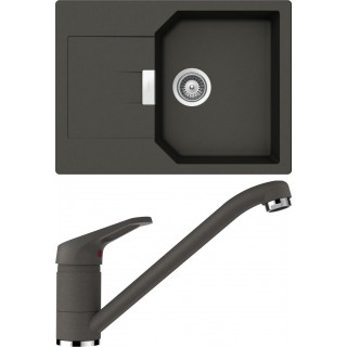 Set Schock S16-1 (dřez Manhattan D-100S Asphalt + baterie Cosmo Asphalt)